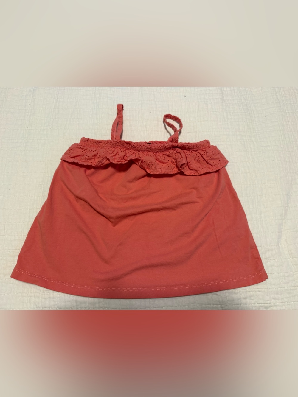 Cynthia Rowley Coral Ruffle Tank Top for Kids